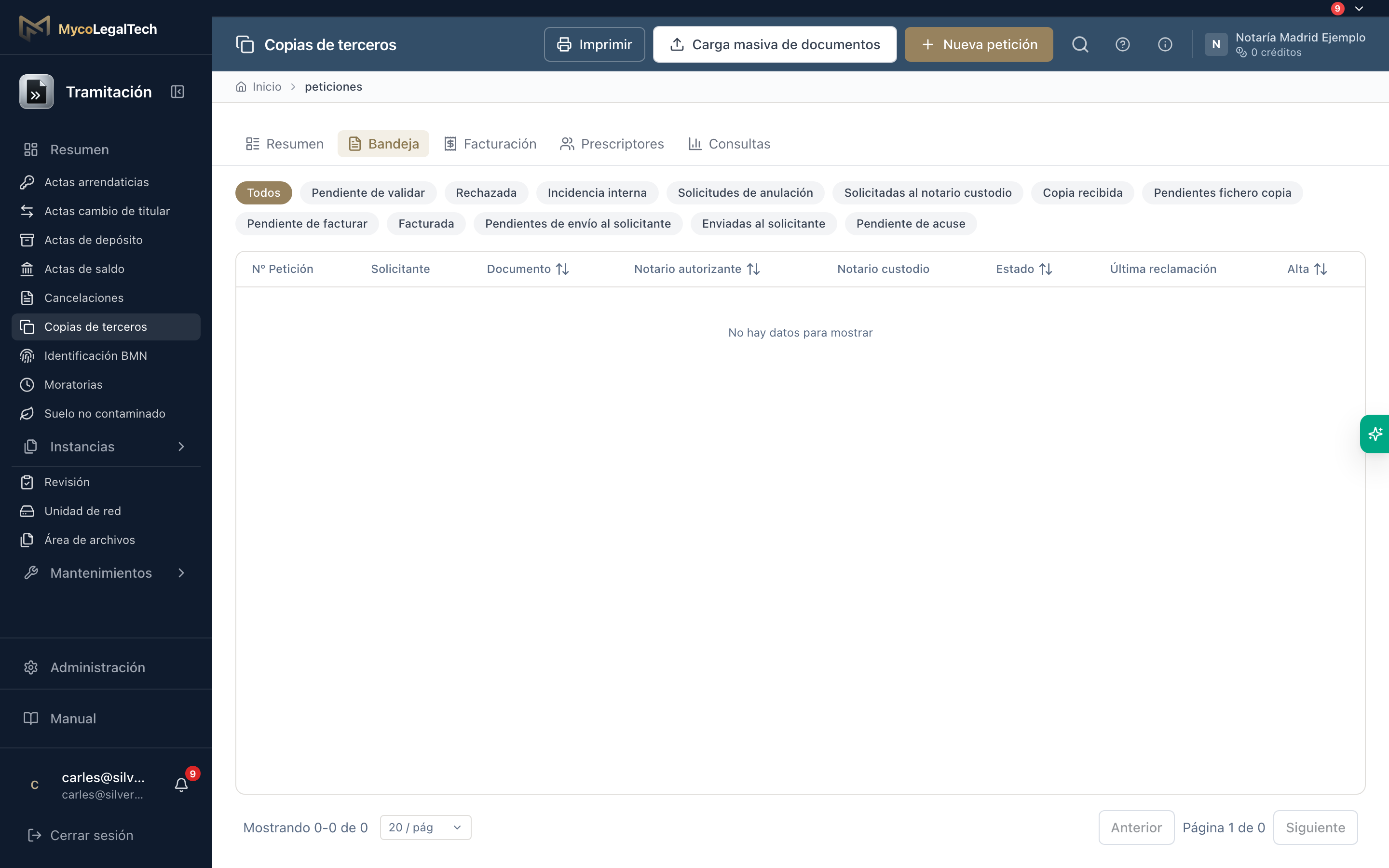 Peticiones + Tramitación — La notaría lo resuelve de principio a fin